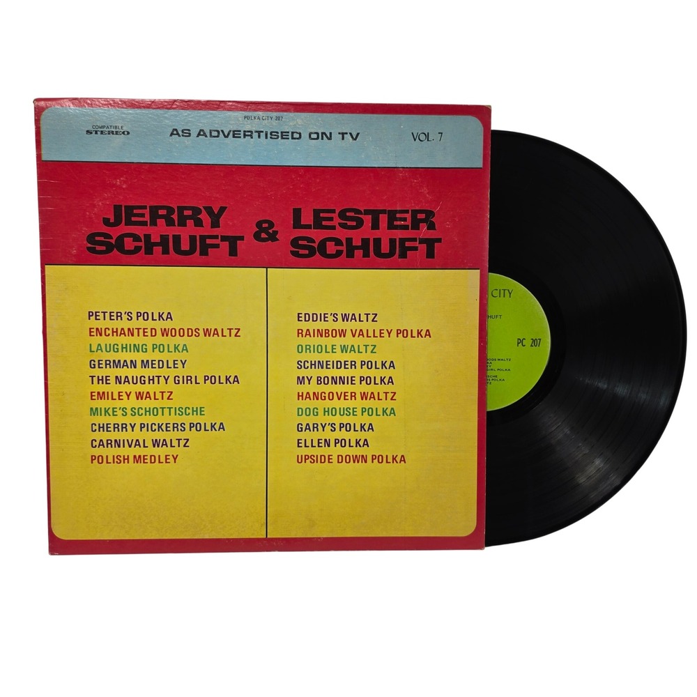 Jerry Schuft & Lester Schuft Vol 7 Great Polka Hits Polka City PC 207 Vinyl LP*